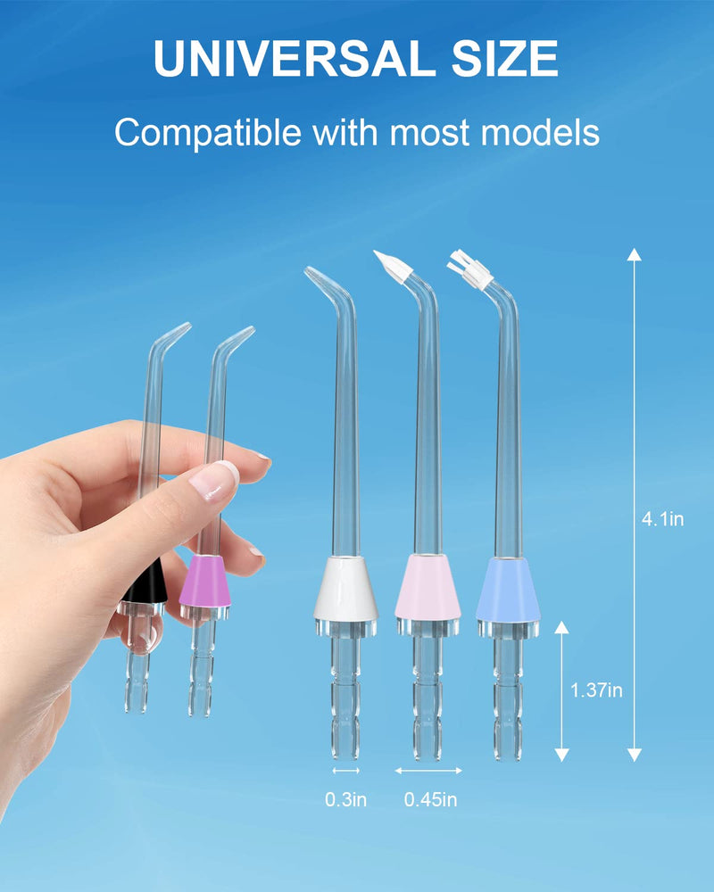 MySmile 10 PCS Replacement Jet Tips Oral Irrigator Nozzle Set Compatible with Waterpik Water Flosser, Includes Classic Tips Periodontal Pocket Tips and Plaque Seeker Tips - BeesActive Australia