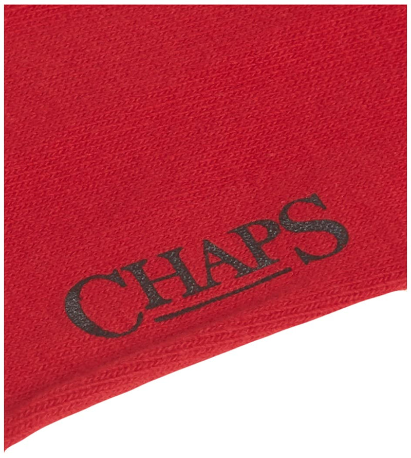 Chaps Men's Solid Casual True Rib Crew Socks (1 Pack) 6-12 Red - BeesActive Australia