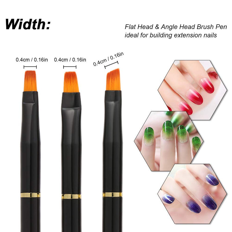 Nail Art Brush Set,Anself 10pcs Acrylic Painting Brush Set UV Gel Flower Drawing Pen - Black - BeesActive Australia