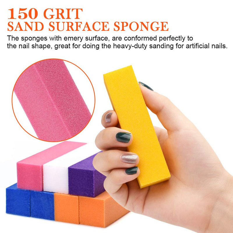 Nail Files and Buffers 16Pcs Professional Manicure Tools Kit Contains 100/180 Grit Emery Boards and 150/150 Grit Buffer Blocks for Nails - BeesActive Australia