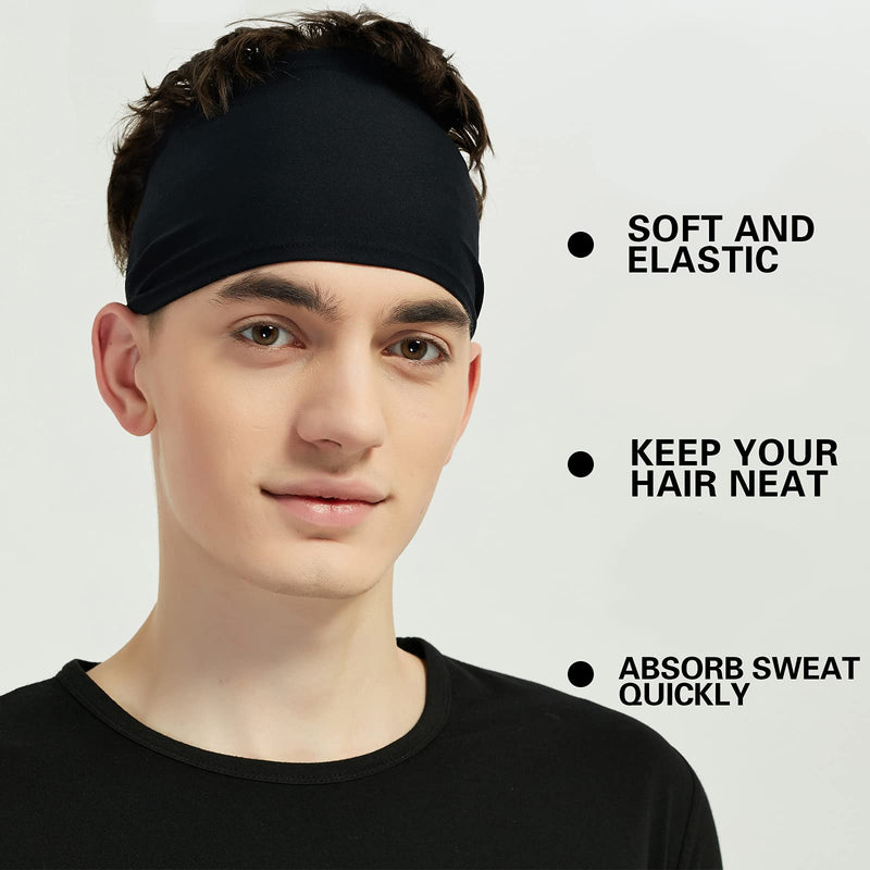 Pilamor Sports Headbands for Men (5 Pack),Moisture Wicking Workout Headband, Sweatband Headbands for Running,Cycling,Football,Yoga,Hairband for Women and Men Gray, Green, White, Blue, Black - BeesActive Australia