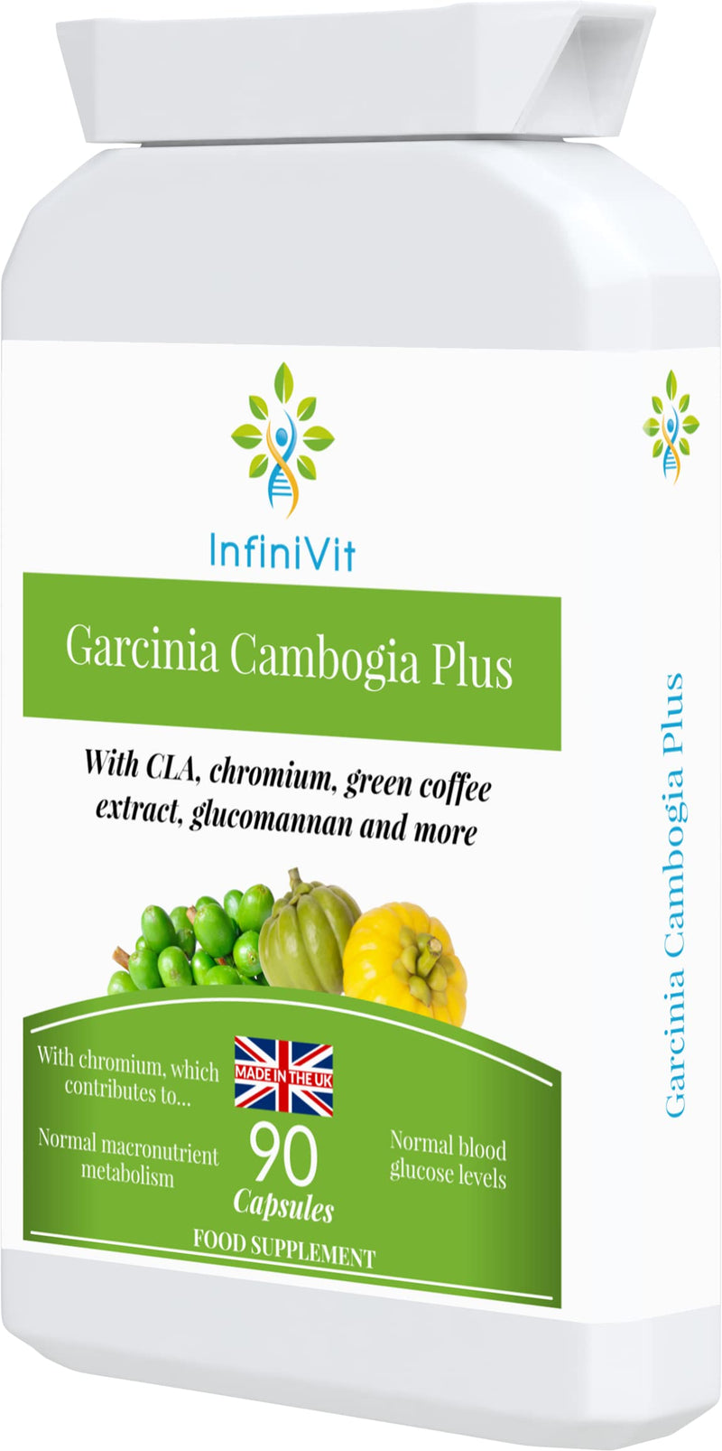 Garcinia Cambogia Plus with Conjugated Linoleic Acid, Chromium, Green Coffee Extract, Glucomannan,Kidney Bean and Cinnamon - 90 Capsule - BeesActive Australia