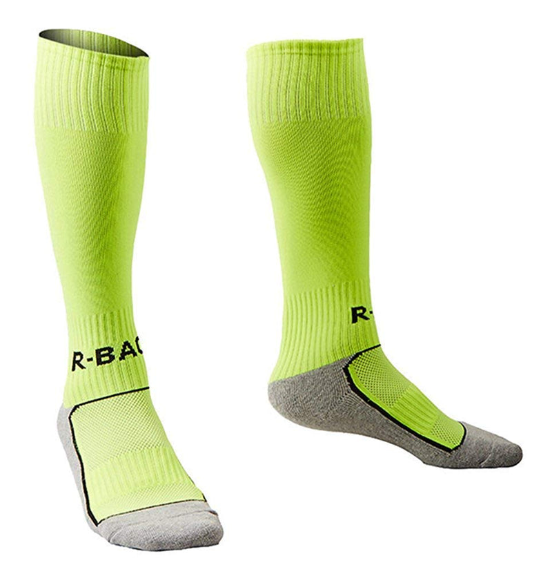 VANDIMI Soccer Socks for Kids Youth Adult (1/3/4/5 pairs) Team Sport Knee High Long Socks Small 3p -Green / Blue / Orange - BeesActive Australia