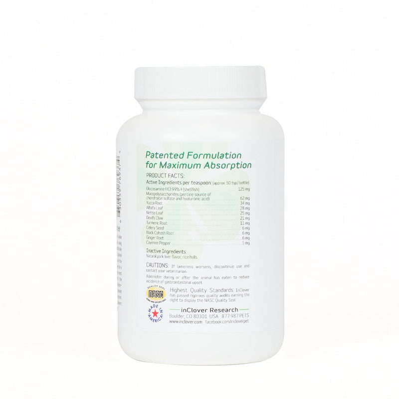 In Clover Connectin Hip and Joint Supplement for Cats, Combines Glucosamine, Chondroitin and Hyaluronic Acid with Herbs, Patented and Clinically Tested to Work in 15 Days 90g Powder - BeesActive Australia