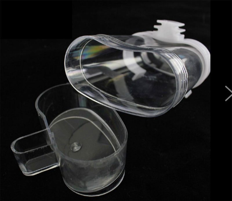Hypeety Bird Feed Water Dispenser 2 PC Pet Feeder and Water Cup 200ml / 7.05 oz Clear Bird Cage Feeder for Finch Parakeet Small Bird (Color Random & Pack of 2) - BeesActive Australia