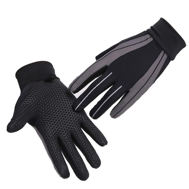 Summer Driving Gloves Men Anti-UV Protection Sunscreen Touchscreen Cooling Mesh Breathable Gloves Cycling Riding Full Palm Sport Non-Slip Grip Motorcycle Golf Mittens Grey - BeesActive Australia