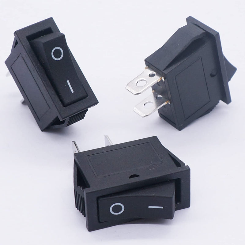 Twidec/5Pcs Rocker Switch 2 Pins 2 Position ON/Off AC 15A/125V 20A/250V SPST Car Boat Black Rocker Switch Toggle（Quality Assurance for 1 Years）KCD3-101 - BeesActive Australia