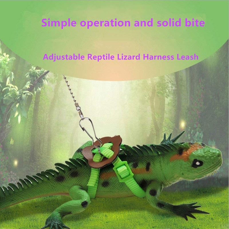 Lizard Leash Bearded Dragon Harness Adjustable Reptile Lizard Harness Leash Parrot Harness Turtle Lizard, Suitable for Gecko Hamster Kitten Small Animal Outdoor Walking Pink - BeesActive Australia