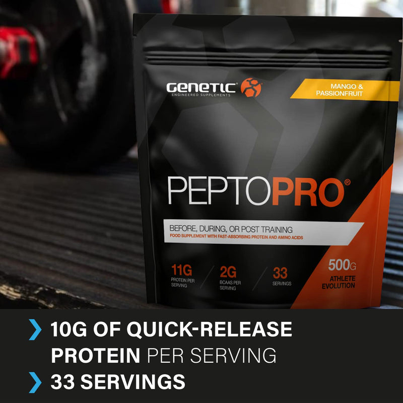 Genetic Supplements Hydrolysate Protein Powder – Pure Casein Powder, Protein Isolate, Pre-Workout Supplement, Mango Passion Fruit, 500g, 33 Servings Mango Passionfruit - BeesActive Australia