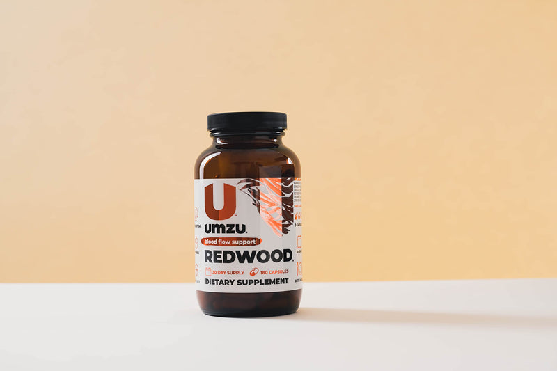 UMZU Redwood - Nitric Oxide Booster Supplement to Support Healthy Nitric Oxide Production and Healthy Blood Flow, Blend of Vitamins and Herbal Extracts - (30 Day Supply 180 Capsules) - BeesActive Australia