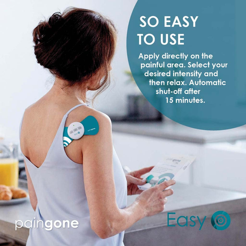 Paingone Easy - Wearable Effective Pain Relief | Wireless TENS Machine for Back, Arms, Legs and Shoulder Pain | Portable TENS Machine for Pain Management | Drug-Free Treatment | 2 Year Guarantee 1 Count (Pack of 1) - BeesActive Australia