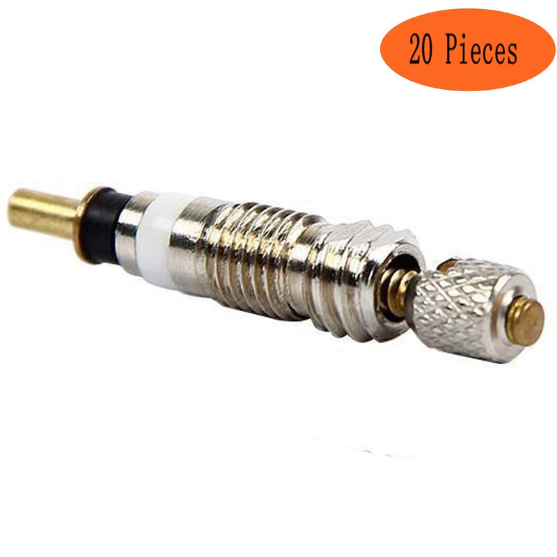 Aracey 20 Pieces Presta Valve Core 4 Pieces Alloy Presta Valve Caps with Valve Core Remover Tool - BeesActive Australia