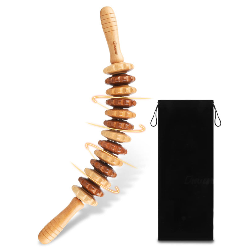 Wood Therapy Massager Roller, Wooden Massage Tool Relax Tight Muscles for Leg, Maderoterapia Kit Colombiana for Lymphatic Drainage, Anti Cellulite, Body Sculpting, Skin Smoothing, Beech - BeesActive Australia