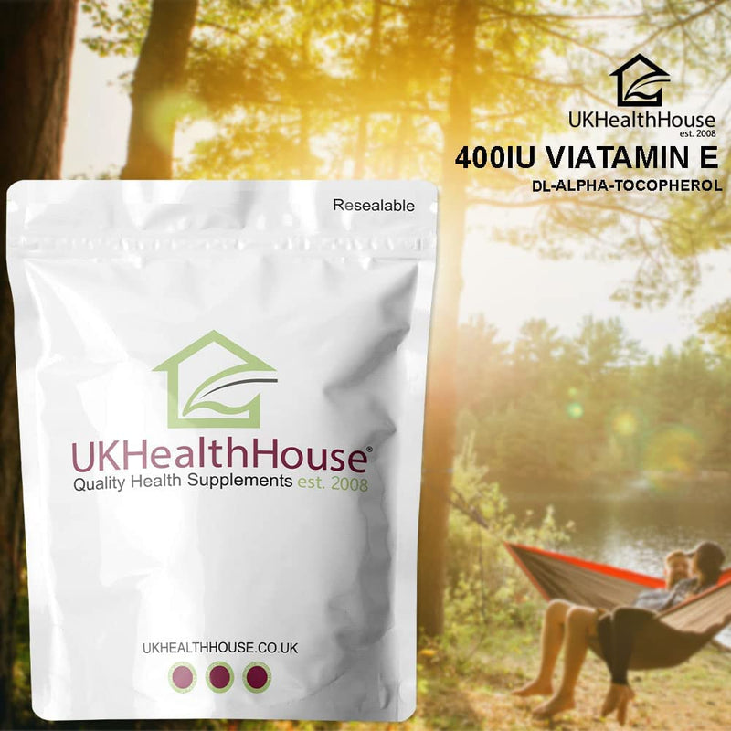 Vitamin E 400iu - Softgel Capsules x 240 - Anti-Oxidant, Gluten Free, Dairy Free, Highly Absorbable, Skin Support - BeesActive Australia
