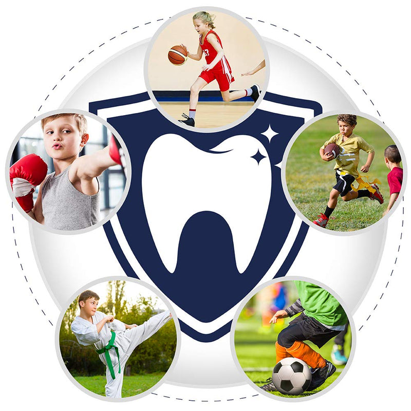 Vanmor 6 Pack Youth Mouth Guard Sports Mouthguard for Kids Double Colored Teeth Protector with Transparent Box for Football Basketball Boxing MMA Hockey - BeesActive Australia