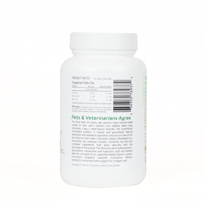 In Clover Connectin Hip and Joint Supplement for Cats, Combines Glucosamine, Chondroitin and Hyaluronic Acid with Herbs, Patented and Clinically Tested to Work in 15 Days 90g Powder - BeesActive Australia