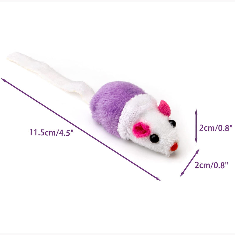 Chiwava 36 Pack 1.8 Inch Small Interactive Cat Toys Mice with Catnip Rattle Sound Mouse for Indoor Cats Kitten Play - BeesActive Australia