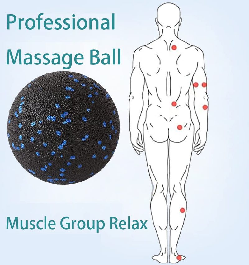 Peanut Massage Ball - Double Lacrosse Ball for Trigger Point Therapy, Myofascial Release, Deep Tissue Fitness Massage & Relax Tight Muscles, Peanut Ball 16cm & Trigger Point Massage Ball 8cm - BeesActive Australia