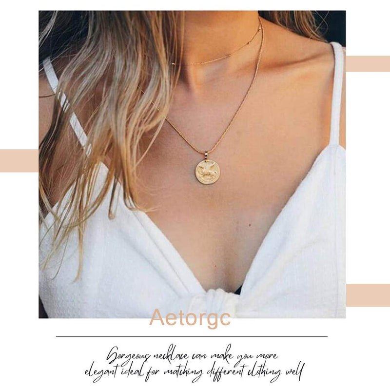 Aetorgc Boho Necklace Chain Beaded Necklaces Jewelry for Women and Girls (White) White - BeesActive Australia