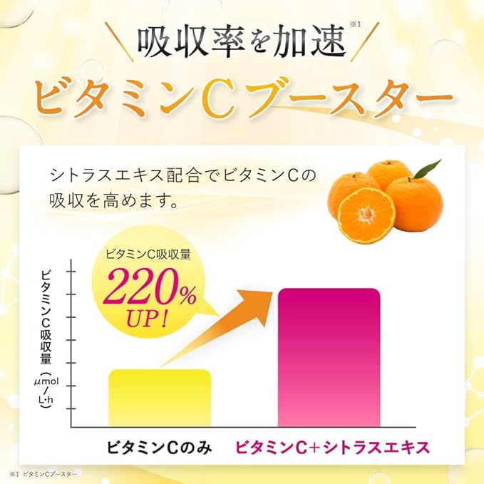 Long-acting liposome high concentration high absorption vitamin C supplement 2000mg time release PERFECT C CARE 120 tablets 30 days supply made in Japan (1 bag) - BeesActive Australia