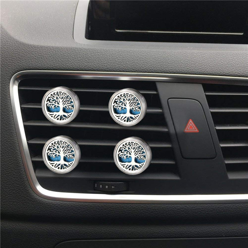 Vicloon Car Aromatherapy Essential Oil Diffuser，Car Air Freshener Vent Clip Locket 2 Feet Clip and 10 Refill Felt Pads，Car Aromatherapy Diffuser Locket Car Oil Diffuser for Car, Office or Other Places B - BeesActive Australia