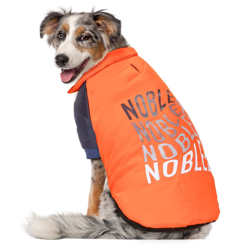 Dog Coat, Nobleza Thick Warm Fleece Waterproof & Windproof Dog Winter Jacket with Leash Hole, Logo Print Fashion Personality Outdoor Dog Cold Weather Coats for Cold, Wet, Windy and Snowy Weather Usage X-Large - BeesActive Australia