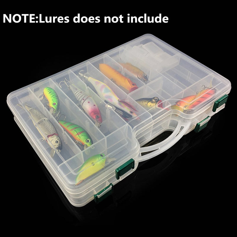 Double-Sided Fishing Tackle Lure Box Organizer,Deep Large Fishing Lure Bait Hooks Tackle Accessory Storage Trays Case with Adjustable Dividers Double Sided-44 Compartments - BeesActive Australia