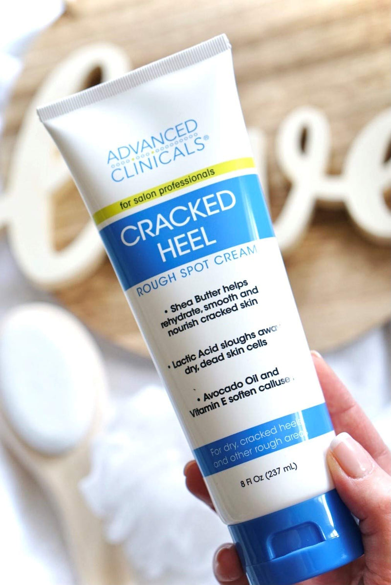 Advanced Clinicals Cracked Heel Cream For Dry Feet, Rough Spots, And Calluses. (8oz) 8 Ounce - BeesActive Australia