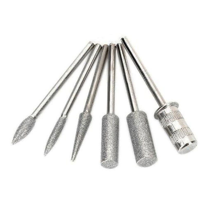 ZXUY 6pc Nail Drill Bits for Machine Replacement 3/32" Shank Size Acrylic Art - BeesActive Australia