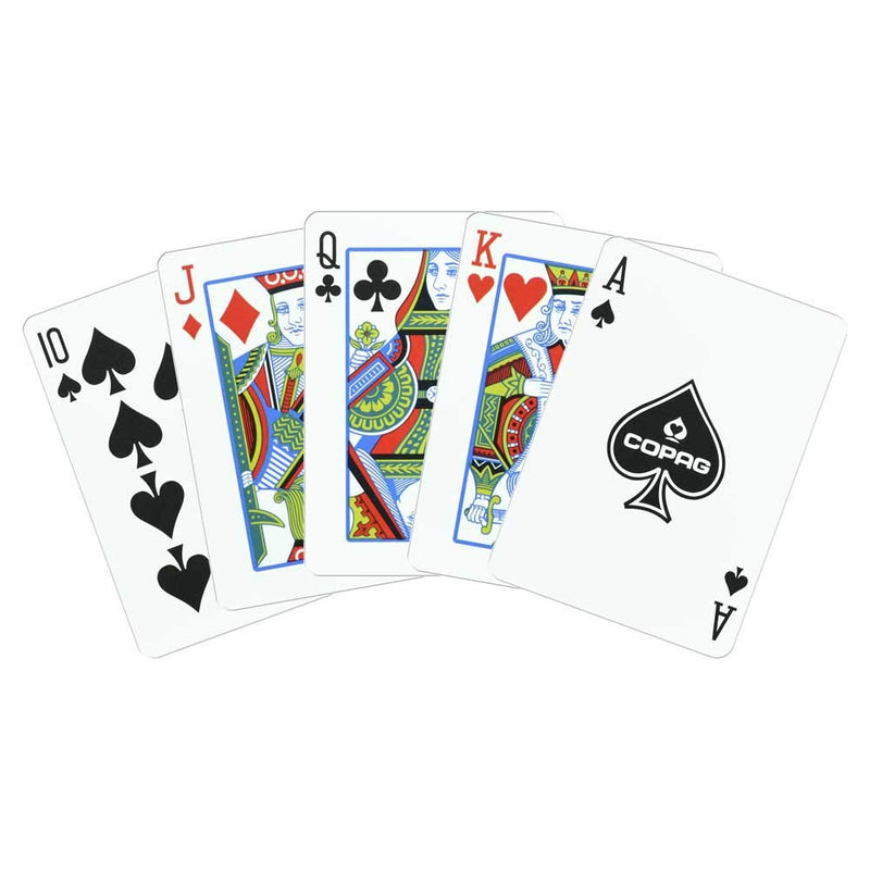 [AUSTRALIA] - Copag 1546 Design 100% Plastic Playing Cards, Poker Size Regular Index Green/Burgundy Double Deck Set 