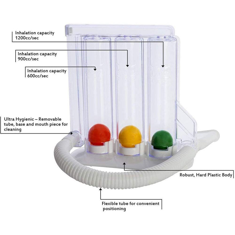 Bosky Deep Breathing Exerciser | Breath Measurement System ~ Lung Exerciser Washable & Hygienic - BeesActive Australia