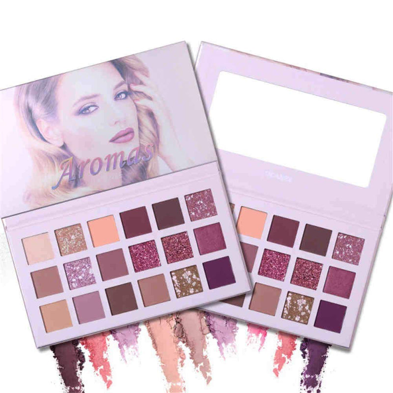 ROPALIA 18-color Eyeshadow Palette Glitter Matte Shimmer Eyeshadow Waterproof Set A1 - BeesActive Australia