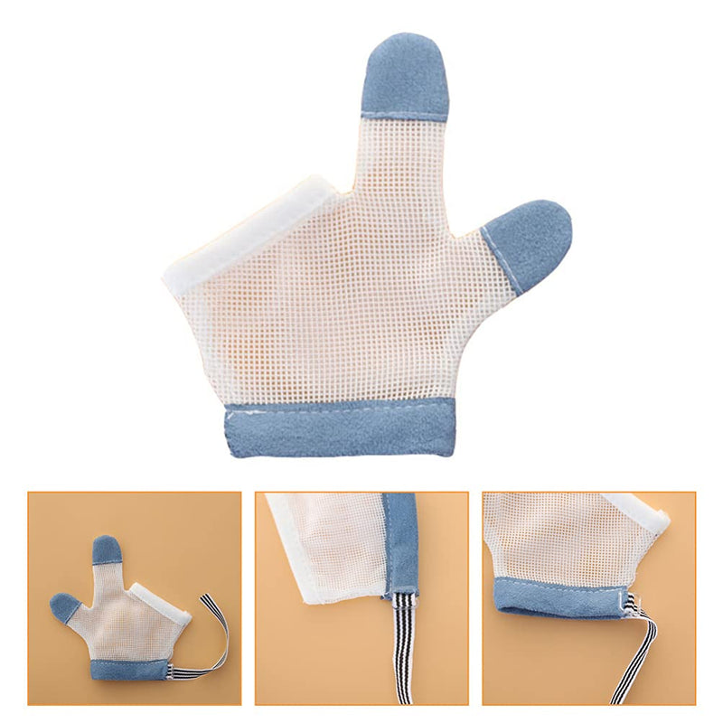 Tomaibaby 1 Pair Finger Sucking Stop Thumb sucking Kids Finger Guard Stop Infant Finger Sucking No Scratch Mittens Size S 10.5X6CM - BeesActive Australia