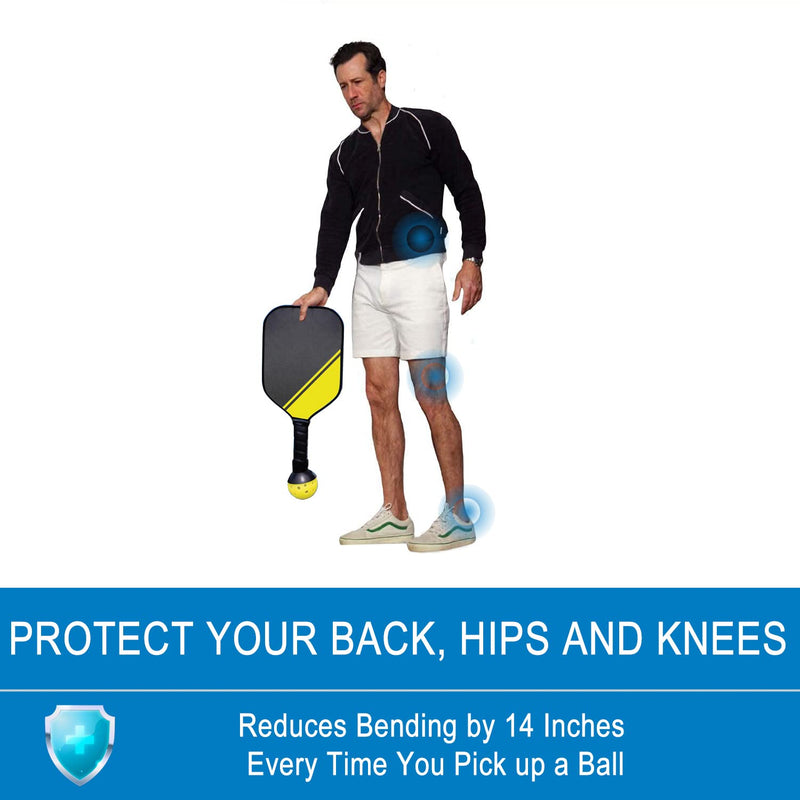 LUCKY CLOVER Pickleball Ball Retriever: Easy Pickleball Ball Accessory to Pick Up Pickleball Balls Without Bending Over, Attaches to Pickleball Paddle Bottom, Fits Any Pickleball Paddles 2 Pack - BeesActive Australia