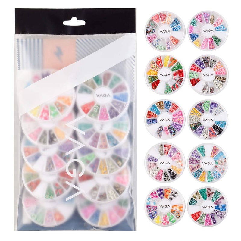 VAGA Fruit Nail Art Slices 120 Designs 1000pc Nail Art Decorations Fruit Slices Nail Art Set - Nails Designs And Decoration Pattern Slices - BeesActive Australia