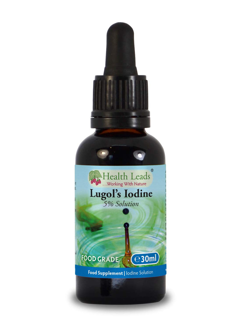 Lugols 5% Iodine Solution 30ml, True 5% Liquid Formulation, Bulb Pipette for Easy & Accurate Dispensing, Formulated & Made in Wales - BeesActive Australia