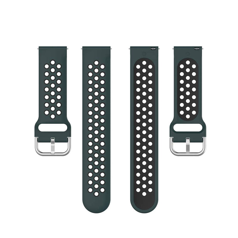 Sport Bands Compatible with Amazfit Bip U Pro Band Men Women, Breathable Sweat-resistant Replacement Silicone Bands Straps Compatible with Amazfit Bip U Pro Wristband Olive Green Black - BeesActive Australia