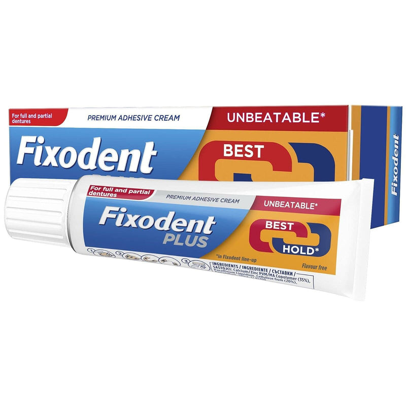 Fixodent Denture Adhesive Cream Dual Power 40g **4 PACK DEAL** - BeesActive Australia