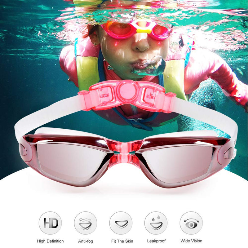 HUBO SPORTS Swim Goggles Swimming Goggles for Women Men Kids No Leaking Anti Fog G5p-rose - BeesActive Australia