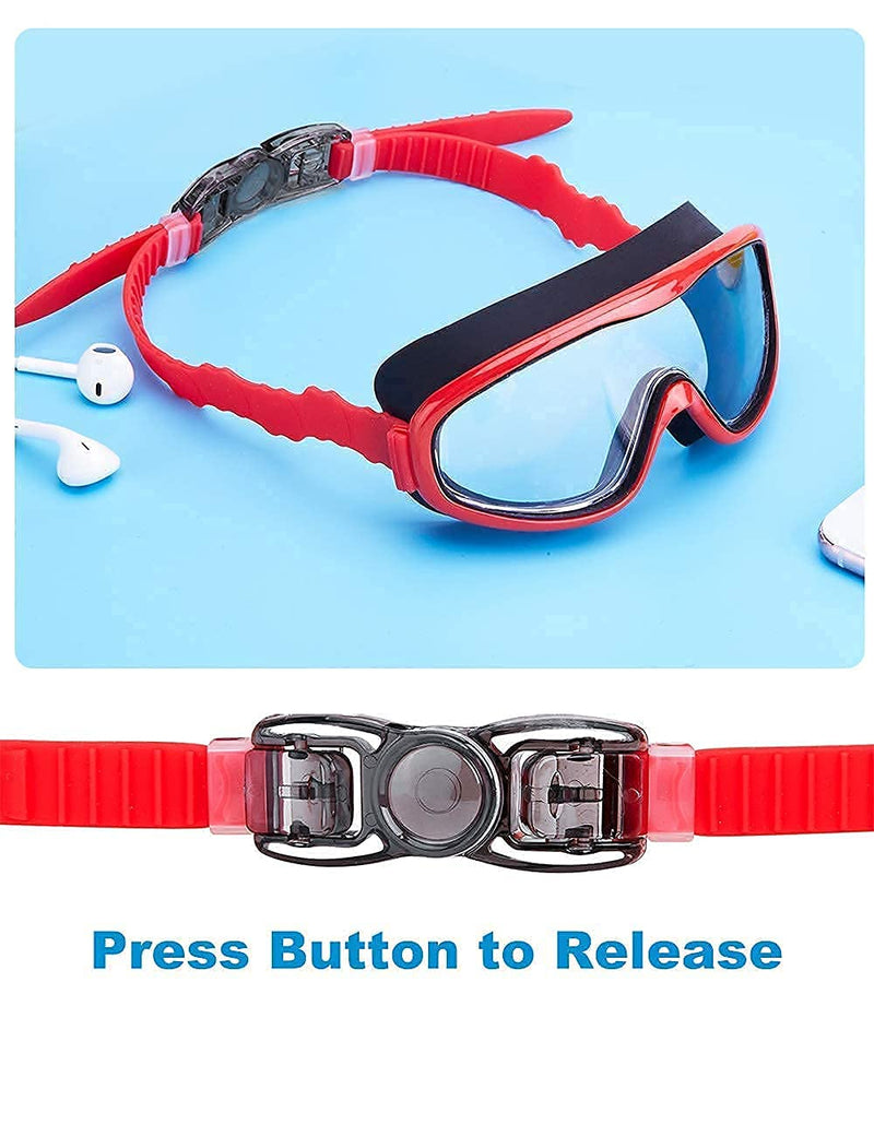 KAILIMENG Swimming Goggles for Kids - 4 Pack Kids Swim Goggles for Toddlers Youth Child Age 4 to 15, No Leaking, Large Frame, Clear & Wide View, Anti-Fog & UV Protection - BeesActive Australia
