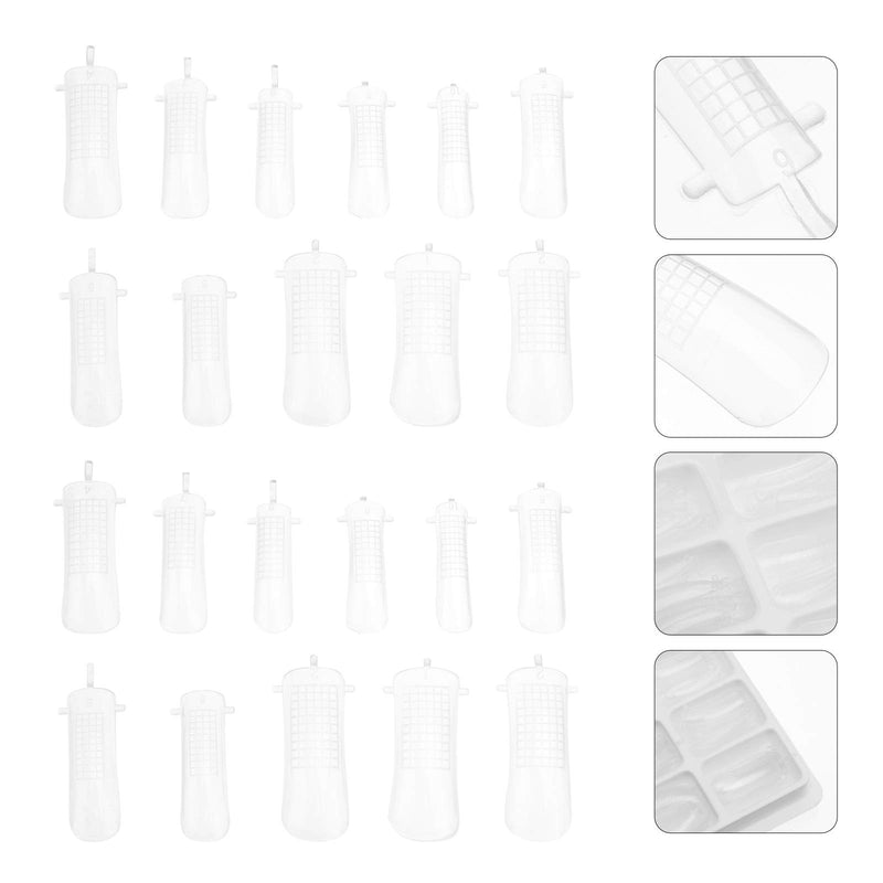 Minkissy 100pcs Dual Clear Nail Extension Forms Tips, Extension False Nail Tips Acrylic Tips for Women Girls - BeesActive Australia