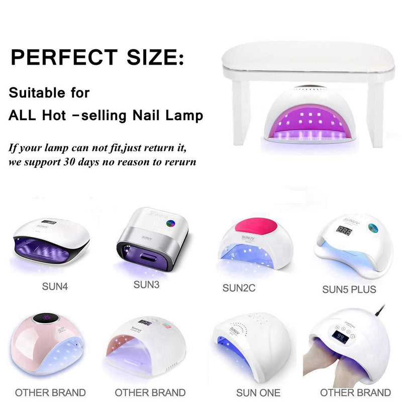 Nail Arm Rest,Manicure Hand Rest Cushion Arm Wrist Holder Mat,Faux Leather Manicure Nail Art Accessories Tool for home/Nail Solon(White) White - BeesActive Australia