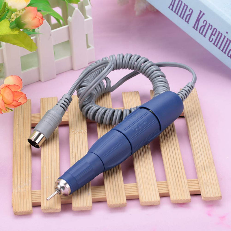 Nail Drill Handle, Electric Nail File Pen Stainless Steel Nail Polisher Nail Manicure Machine for Nail Shaping, Carving, Polish - Professional Salon & Home Use, Adjustable Direction(Blue) Blue - BeesActive Australia