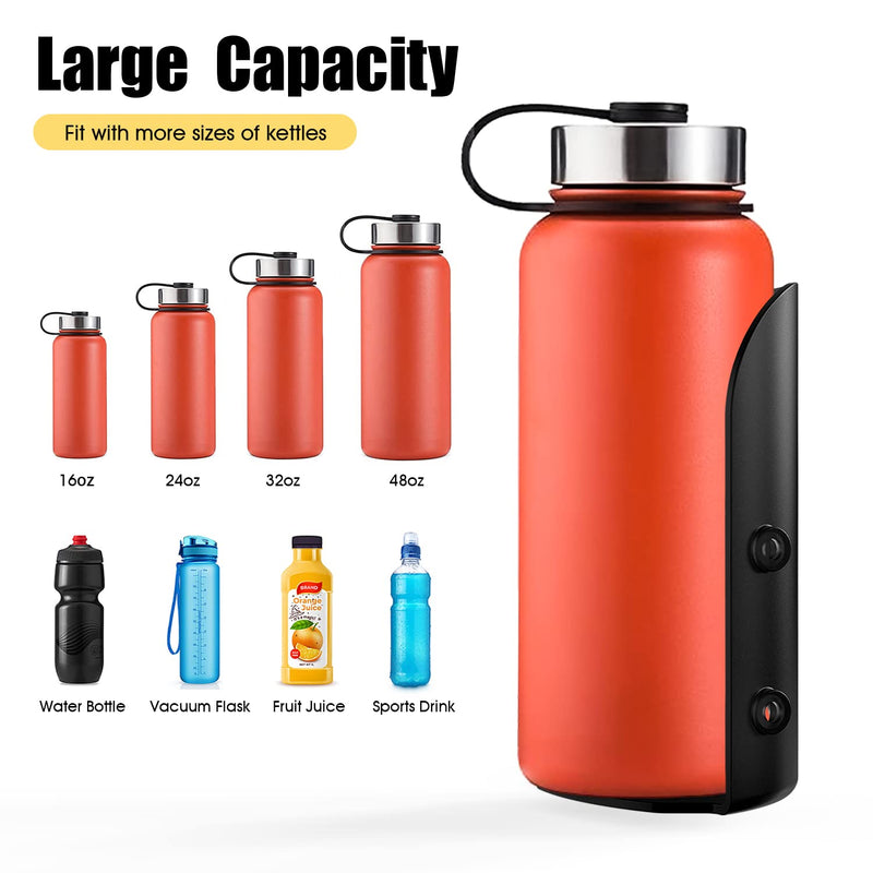 Larger Water Bottle Holder for Peloton Bike, Large Capacity Bike Cup Holder Replacement, Pack of 2 (NOT Compatible with Peloton Bike+) - Black - BeesActive Australia