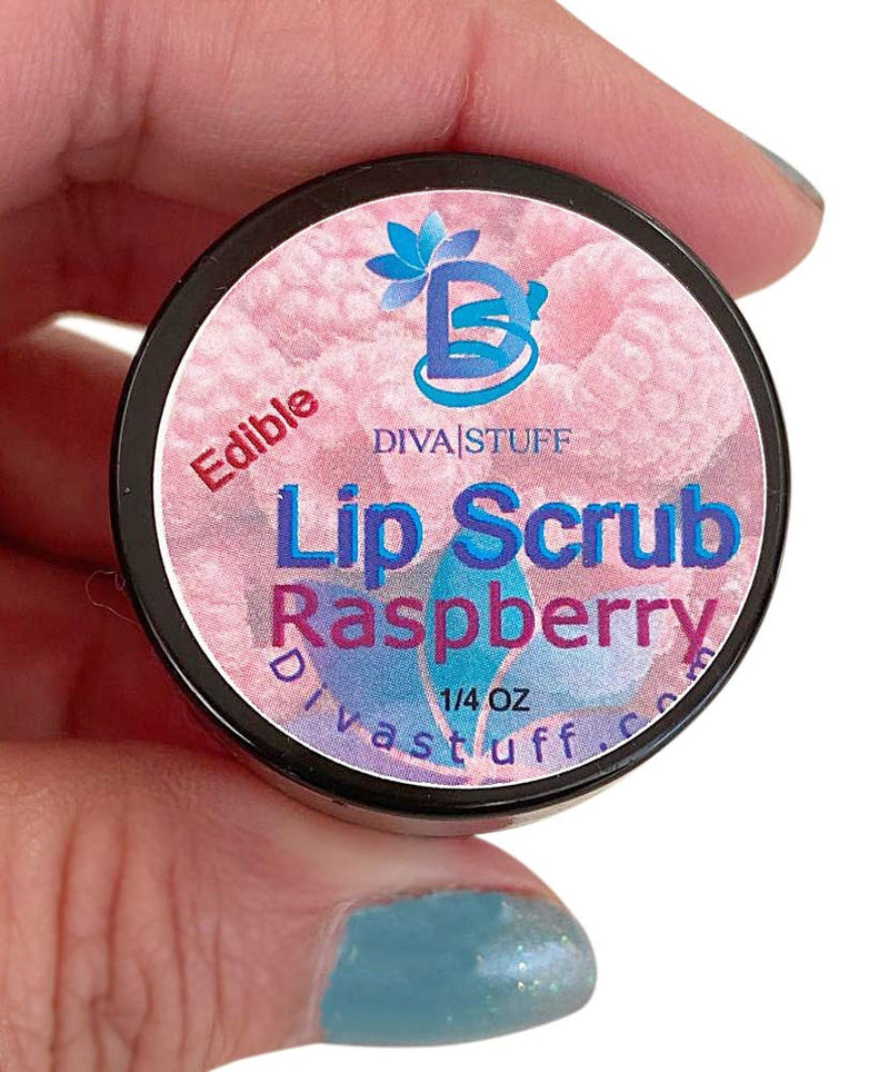 Diva Stuff Ultra Hydrating Lip Scrub for Soft Lips, Gentle Exfoliation, Moisturizer & Conditioner, Raspberry Flavor– ¼ oz (Made in the USA) - BeesActive Australia