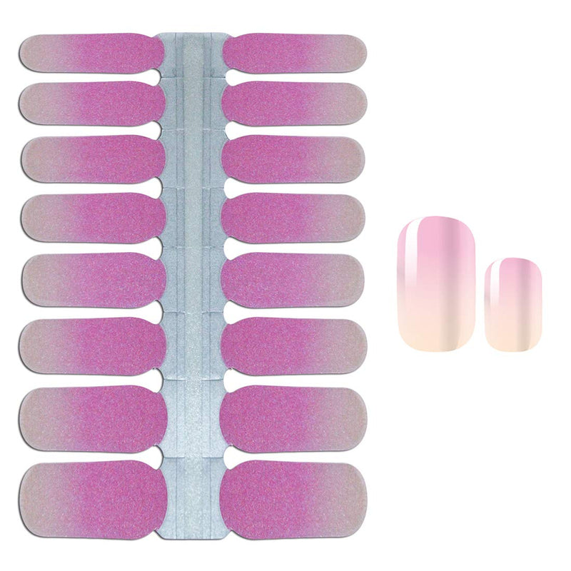 SILPECWEE 5 Sheets Adhesive Nail Wraps Polish Stickers Tips With 1Pc Nail File Solid Color Nail Decals Manicure Strips Set For Women NO1 - BeesActive Australia
