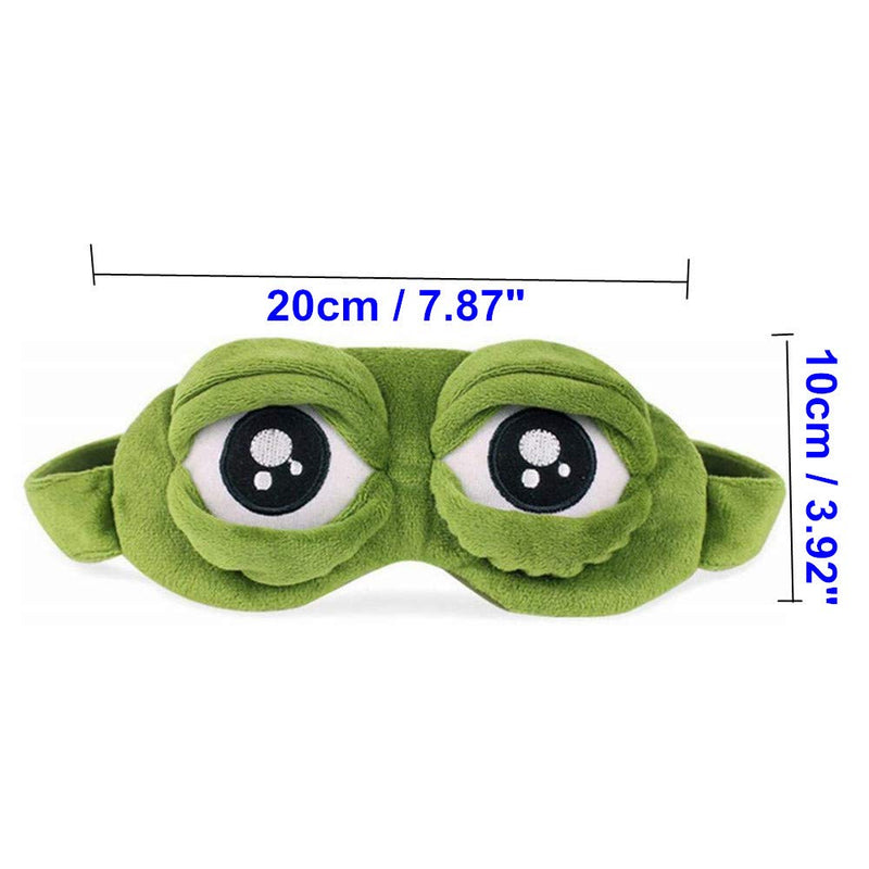 Cute Cartoon 3D Frog Sleeping Mask Eye, Funny Animal Sleep Eye Mask Shade Cover for Travel Office Snap Women Men Kids (1 Pack) - BeesActive Australia