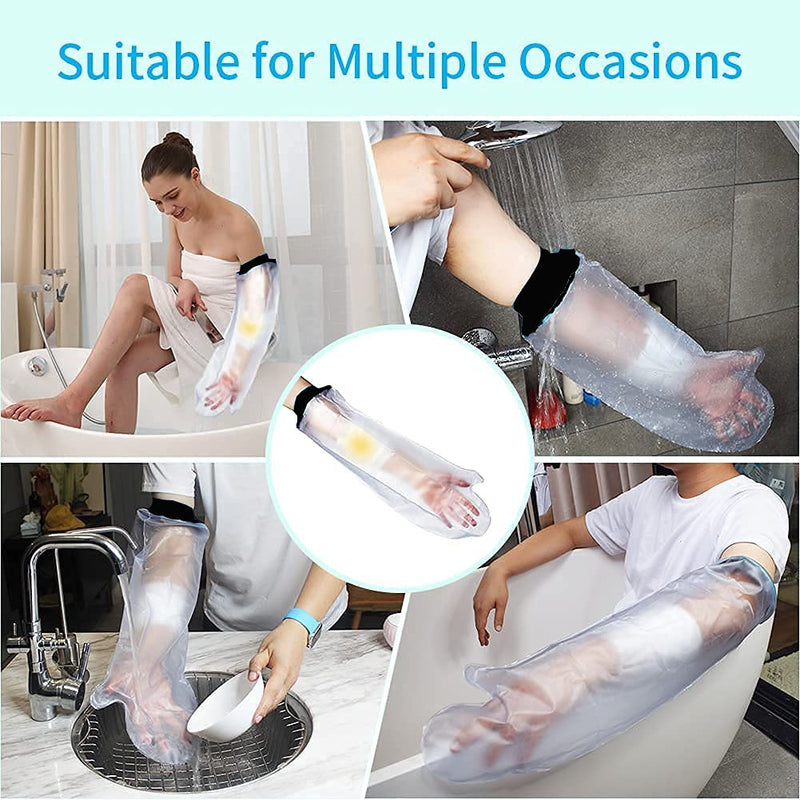 Waterproof Arm Cast Cover for Shower, Protector Arm Sleeve,Also for Bandages and Plasters,Watertight Seal,Reusable-Half Hand. - BeesActive Australia