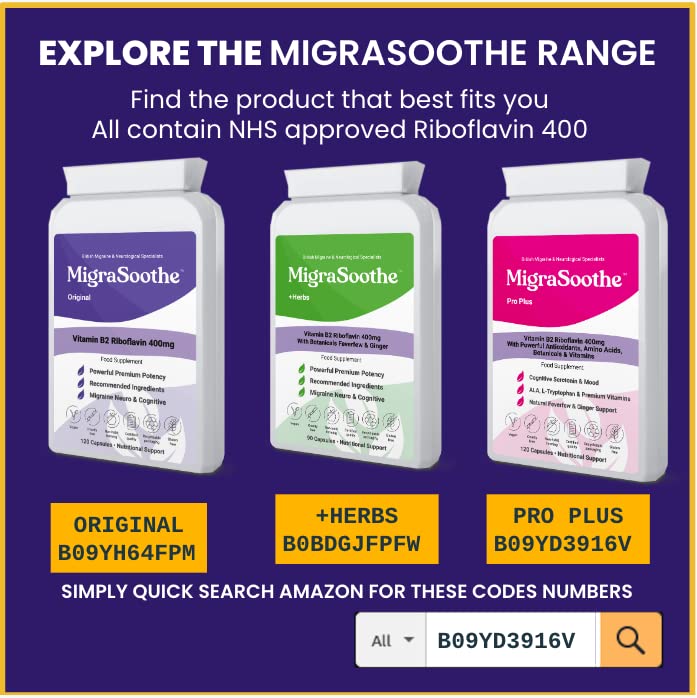 Premium Vitamin B2 Riboflavin 400mg per Capsule -Migrasoothe-B Pharma Manufacturing Standards UK Made Migraine Support, Stress, Tremors & Energy Vegan. Nice Recommended Vitamin B2 400 (30) 30 - BeesActive Australia