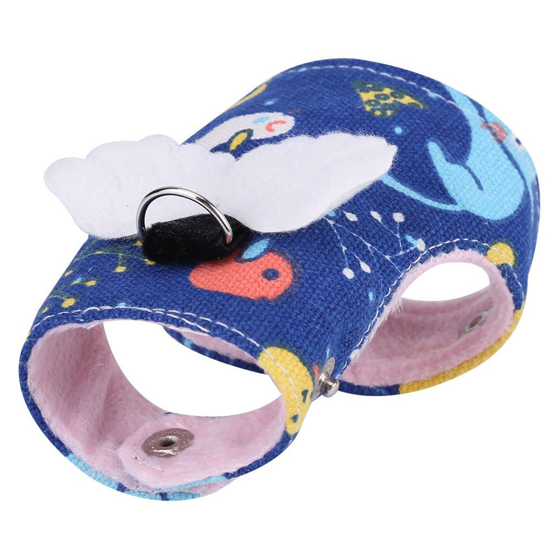 Squirrel Harness, Adjustable Cute Angle Wings Comfort Harness Vest Clothes with Leash Hamster Gerbil Rat Mouse Ferret Chinchilla Small Animal Walking Toy (Light Blue) - BeesActive Australia
